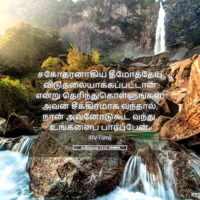 Picture 05 - எபிரெயர் 13:23 TAMIRV - சகோதரனாகிய - Bible Verse Picture
