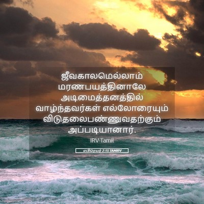 Picture 05 - எபிரெயர் 2:15 TAMIRV - ஜீவகாலமெல்லாம் - Bible Verse Picture