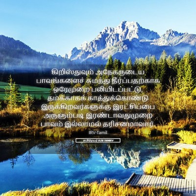Picture 05 - எபிரெயர் 9:28 TAMIRV - கிறிஸ்துவும் - Bible Verse Picture