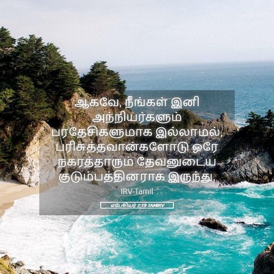 Picture 05 - எபேசியர் 2:19 TAMIRV - ஆகவே, நீங்கள் இனி - Bible Verse Picture