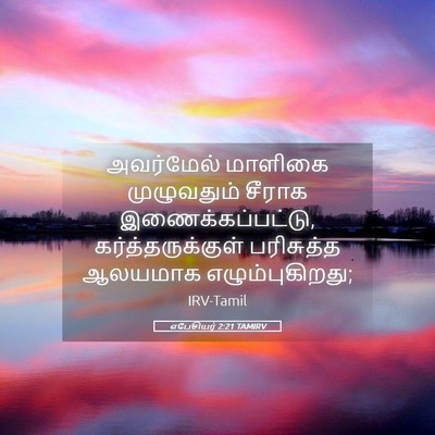 Picture 05 - எபேசியர் 2:21 TAMIRV - அவர்மேல் மாளிகை - Bible Verse Picture