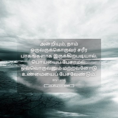 Picture 05 - எபேசியர் 4:25 TAMIRV - அன்றியும், நாம் - Bible Verse Picture