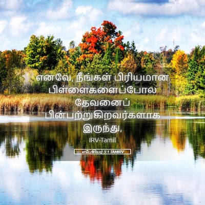 Picture 05 - எபேசியர் 5:1 TAMIRV - எனவே, நீங்கள் - Bible Verse Picture