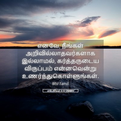 Picture 05 - எபேசியர் 5:17 TAMIRV - எனவே, நீங்கள் - Bible Verse Picture