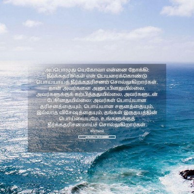 Picture 05 - எரேமியா 14:14 TAMIRV - அப்பொழுது யெகோவா - Bible Verse Picture