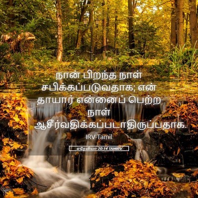 Picture 05 - எரேமியா 20:14 TAMIRV - நான் பிறந்த நாள் - Bible Verse Picture
