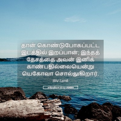 Picture 05 - எரேமியா 22:12 TAMIRV - தான் - Bible Verse Picture