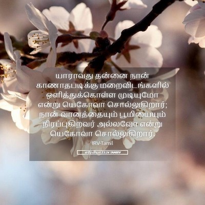 Picture 05 - எரேமியா 23:24 TAMIRV - யாராவது தன்னை - Bible Verse Picture