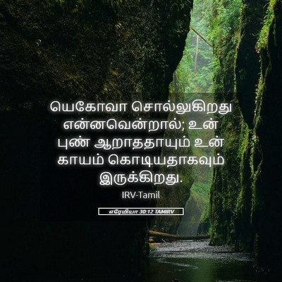 Picture 05 - எரேமியா 30:12 TAMIRV - யெகோவா - Bible Verse Picture