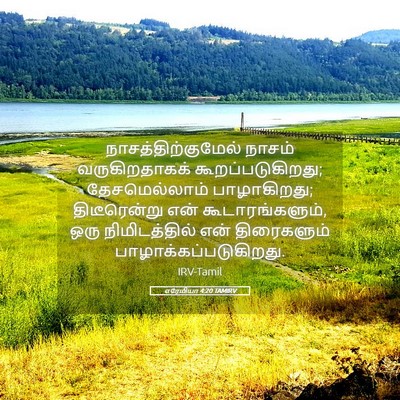 Picture 05 - எரேமியா 4:20 TAMIRV - நாசத்திற்குமேல் - Bible Verse Picture