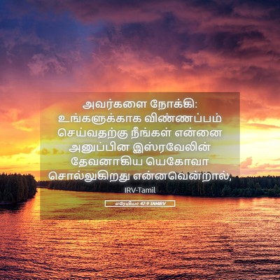 Picture 05 - எரேமியா 42:9 TAMIRV - அவர்களை நோக்கி: - Bible Verse Picture