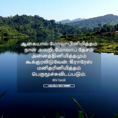 Picture 05 - எரேமியா 48:31 TAMIRV - ஆகையால் - Bible Verse Picture