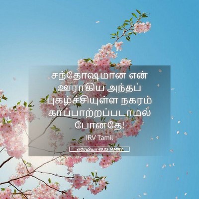 Picture 05 - எரேமியா 49:25 TAMIRV - சந்தோஷமான என் - Bible Verse Picture