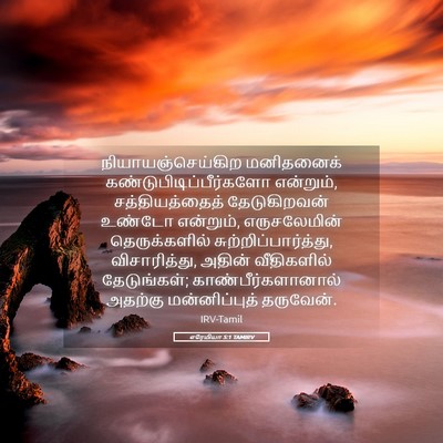 Picture 05 - எரேமியா 5:1 TAMIRV - நியாயஞ்செய்கிற - Bible Verse Picture