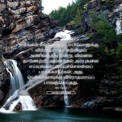 Picture 05 - எரேமியா 50:14 TAMIRV - நீங்கள் எல்லோரும் - Bible Verse Picture