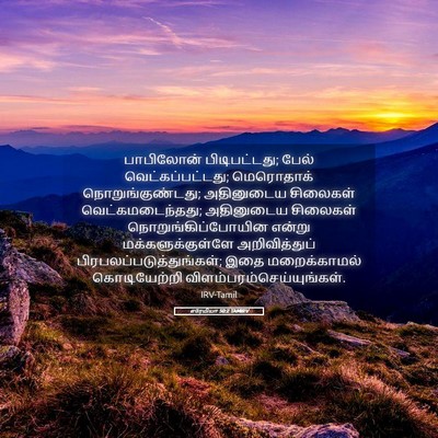 Picture 05 - எரேமியா 50:2 TAMIRV - பாபிலோன் - Bible Verse Picture