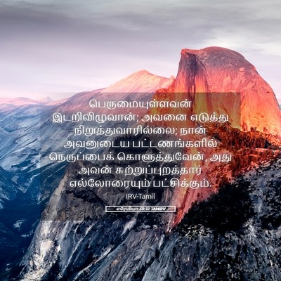 Picture 05 - எரேமியா 50:32 TAMIRV - பெருமையுள்ளவன் - Bible Verse Picture