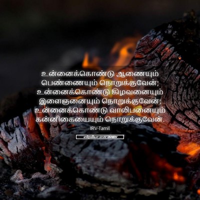 Picture 05 - எரேமியா 51:22 TAMIRV - உன்னைக்கொண்டு - Bible Verse Picture