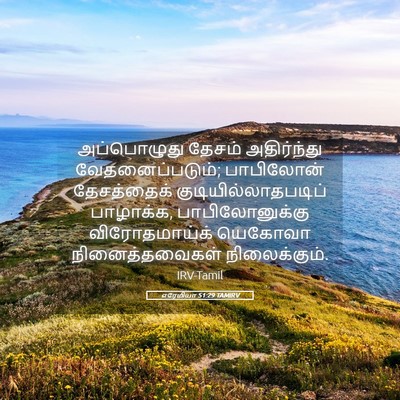 Picture 05 - எரேமியா 51:29 TAMIRV - அப்பொழுது தேசம் - Bible Verse Picture
