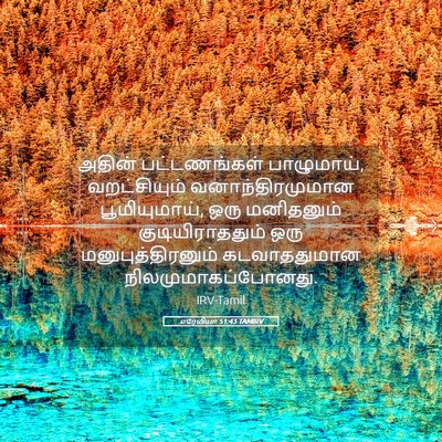 Picture 05 - எரேமியா 51:43 TAMIRV - அதின் பட்டணங்கள் - Bible Verse Picture