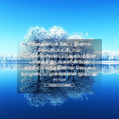 Picture 05 - எரேமியா 51:51 TAMIRV - நிந்தையைக் - Bible Verse Picture