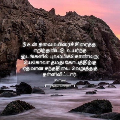 Picture 05 - எரேமியா 7:29 TAMIRV - நீ உன் தலைமயிரைச் - Bible Verse Picture