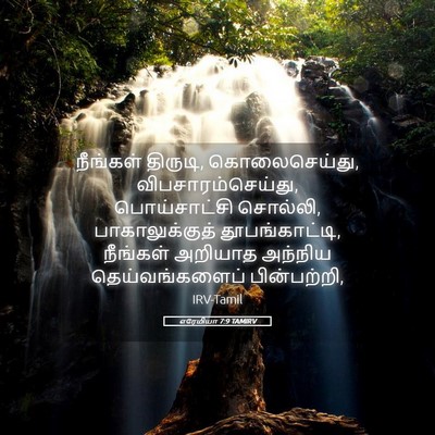 Picture 05 - எரேமியா 7:9 TAMIRV - நீங்கள் திருடி, - Bible Verse Picture