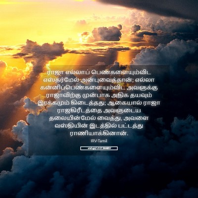 Picture 05 - எஸ்தர் 2:17 TAMIRV - ராஜா எல்லாப் - Bible Verse Picture