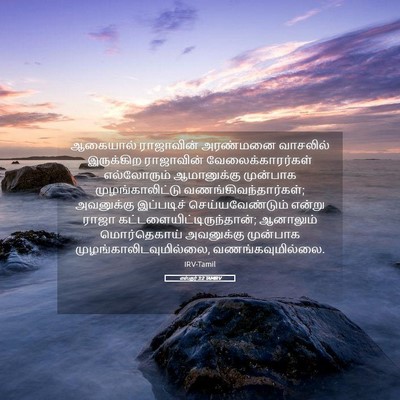 Picture 05 - எஸ்தர் 3:2 TAMIRV - ஆகையால் ராஜாவின் - Bible Verse Picture