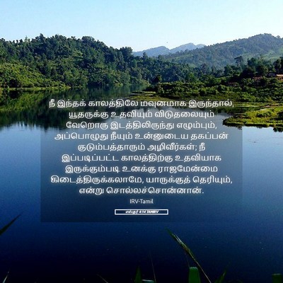 Picture 05 - எஸ்தர் 4:14 TAMIRV - நீ இந்தக் - Bible Verse Picture