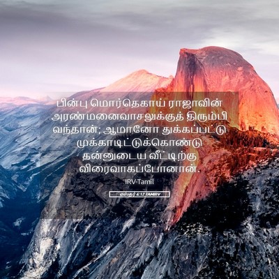 Picture 05 - எஸ்தர் 6:12 TAMIRV - பின்பு மொர்தெகாய் - Bible Verse Picture