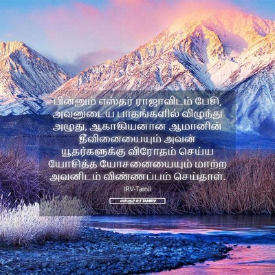 Picture 05 - எஸ்தர் 8:3 TAMIRV - பின்னும் எஸ்தர் - Bible Verse Picture