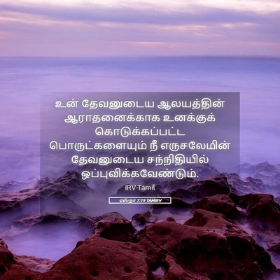Picture 05 - எஸ்றா 7:19 TAMIRV - உன் தேவனுடைய - Bible Verse Picture