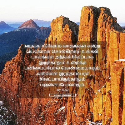 Picture 05 - ஏசாயா 1:18 TAMIRV - வழக்காடுவோம் - Bible Verse Picture