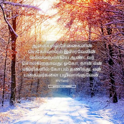 Picture 05 - ஏசாயா 1:24 TAMIRV - ஆகையால் சேனைகளின் - Bible Verse Picture