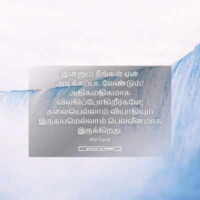 Picture 05 - ஏசாயா 1:5 TAMIRV - இன்னும் நீங்கள் - Bible Verse Picture