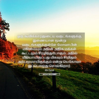 Picture 05 - ஏசாயா 16:14 TAMIRV - ஒரு - Bible Verse Picture