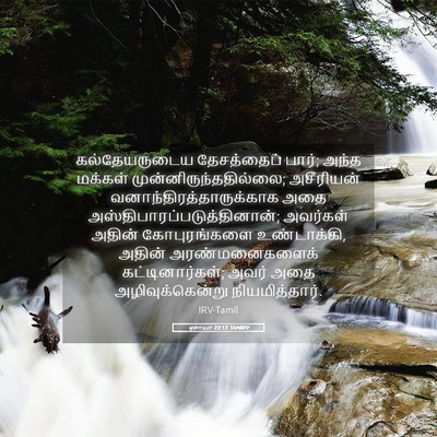 Picture 05 - ஏசாயா 23:13 TAMIRV - கல்தேயருடைய - Bible Verse Picture