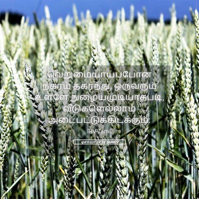 Picture 05 - ஏசாயா 24:10 TAMIRV - வெறுமையாய்ப்போன - Bible Verse Picture