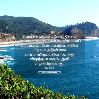 Picture 05 - ஏசாயா 24:20 TAMIRV - வெறித்தவனைப்போல - Bible Verse Picture