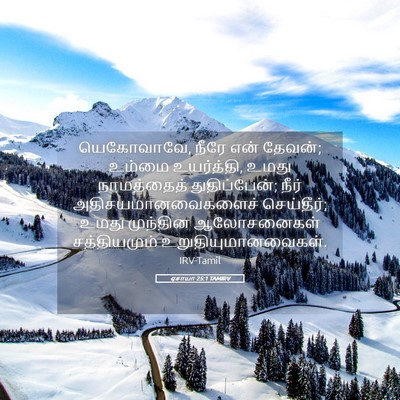 Picture 05 - ஏசாயா 25:1 TAMIRV - யெகோவாவே, நீரே என் - Bible Verse Picture