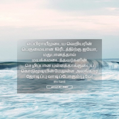 Picture 05 - ஏசாயா 28:1 TAMIRV - எப்பிராயீமுடைய - Bible Verse Picture