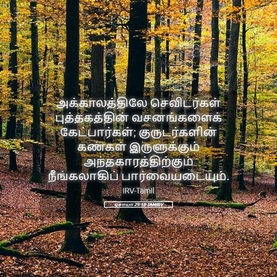 Picture 05 - ஏசாயா 29:18 TAMIRV - அக்காலத்திலே - Bible Verse Picture