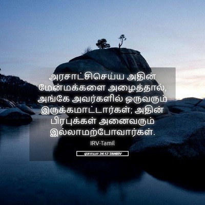 Picture 05 - ஏசாயா 34:12 TAMIRV - அரசாட்சிசெய்ய - Bible Verse Picture