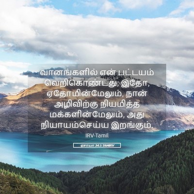 Picture 05 - ஏசாயா 34:5 TAMIRV - வானங்களில் என் - Bible Verse Picture