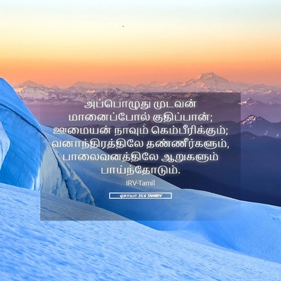Picture 05 - ஏசாயா 35:6 TAMIRV - அப்பொழுது முடவன் - Bible Verse Picture