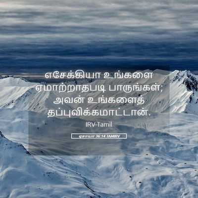 Picture 05 - ஏசாயா 36:14 TAMIRV - எசேக்கியா உங்களை - Bible Verse Picture