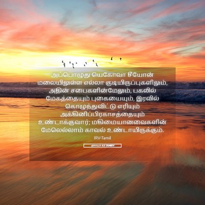 Picture 05 - ஏசாயா 4:5 TAMIRV - அப்பொழுது யெகோவா - Bible Verse Picture