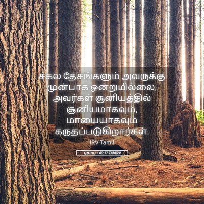 Picture 05 - ஏசாயா 40:17 TAMIRV - சகல தேசங்களும் - Bible Verse Picture