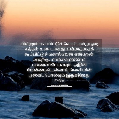 Picture 05 - ஏசாயா 40:6 TAMIRV - பின்னும் - Bible Verse Picture